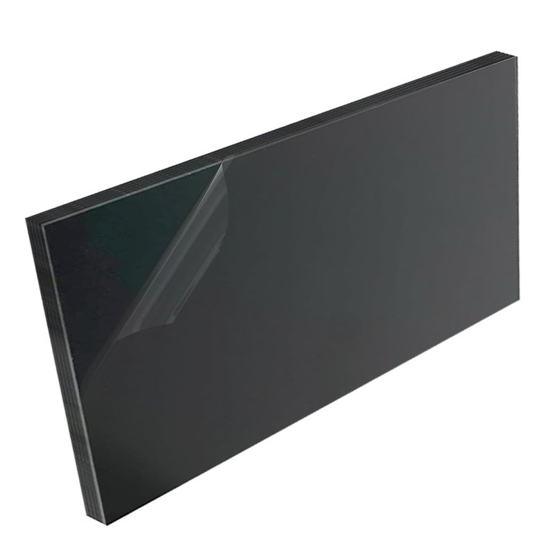 GLN High-Density Polyethylene (HDPE) Plastic Sheet 1/2" Thick 12" X 16"- Black HDPE Sheet,for Machining, Home Improvements, DIY Projects, Engineering,High-Density Polyethylene Plastic Block (Pack of 1) - Image 1